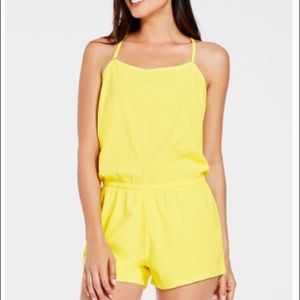 NWT fabletics by Kate Hudson neema yellow romper L